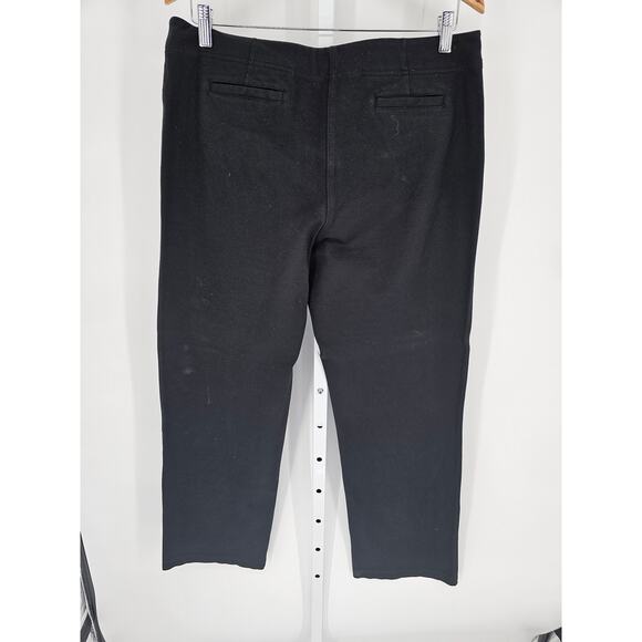 Eileen Fisher Women's Black Mid Rise Cropped Straight Leg Pant Size L - Picture 1 of 4